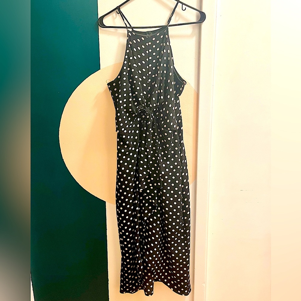 Polka dot halter dress
